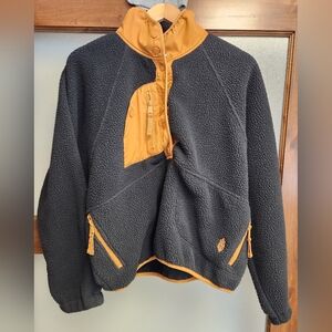 FP Movement By Free People Hit The Slopes Gray and Orange Pullover